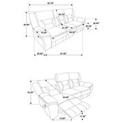 Greer Upholstered Motion Reclining Sofa