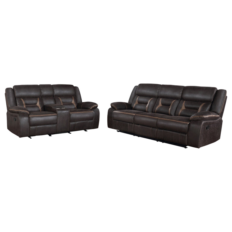 Greer Upholstered Reclining Sofa Set