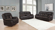 Greer Upholstered Reclining Sofa Set