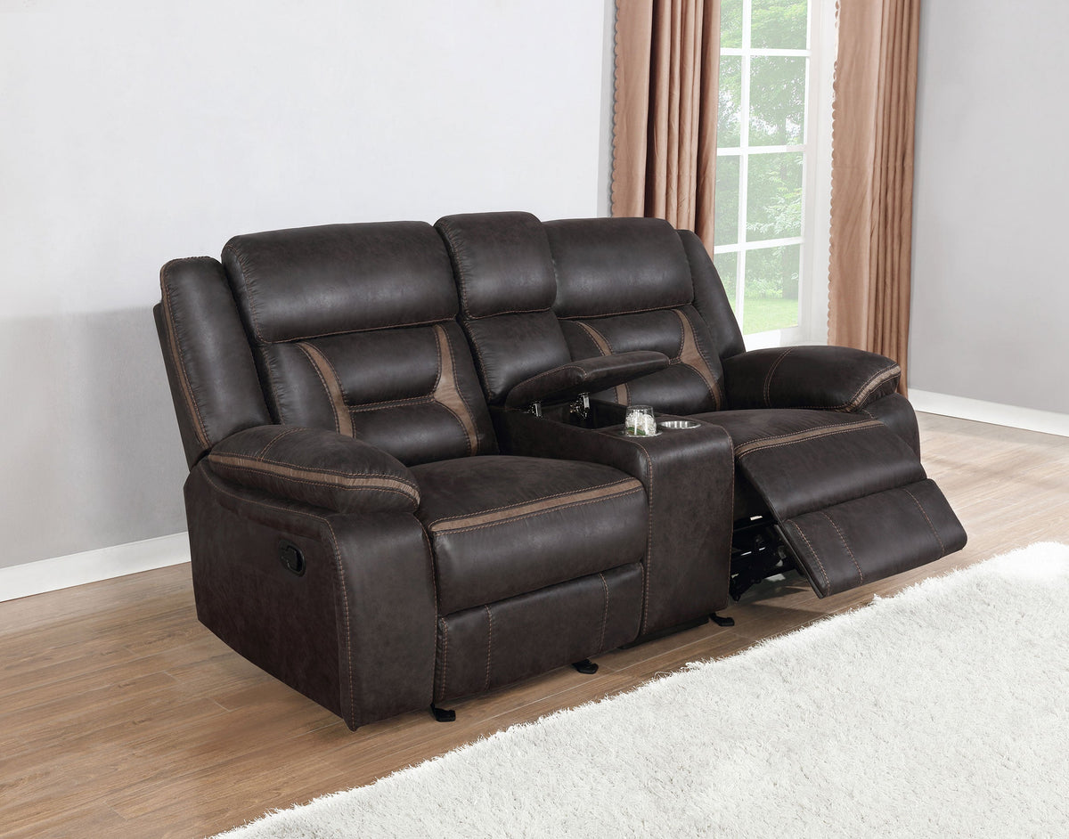 Greer Upholstered Motion Reclining Loveseat