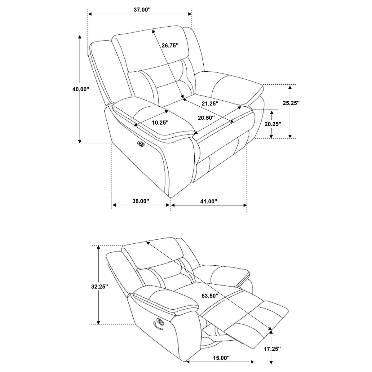 Greer Upholstered Swivel Glider Recliner Chair