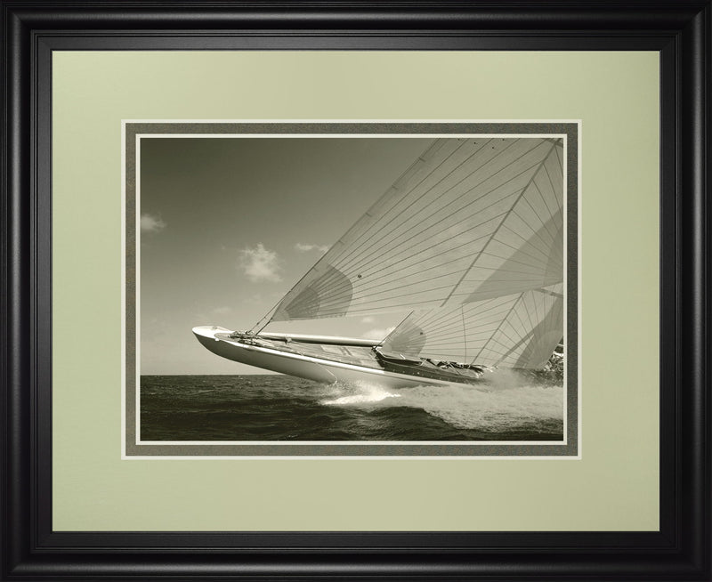 Sea Spray Il By Michael Kahn - Framed Print Wall Art - Gray
