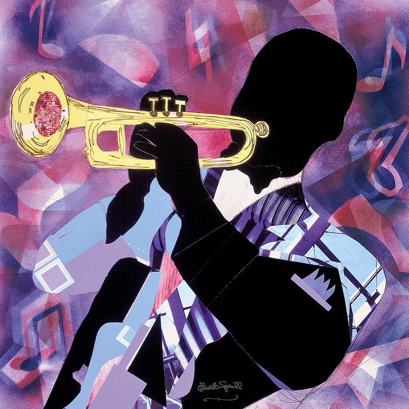 Trumpet Jazz By Everett Spruill - Purple