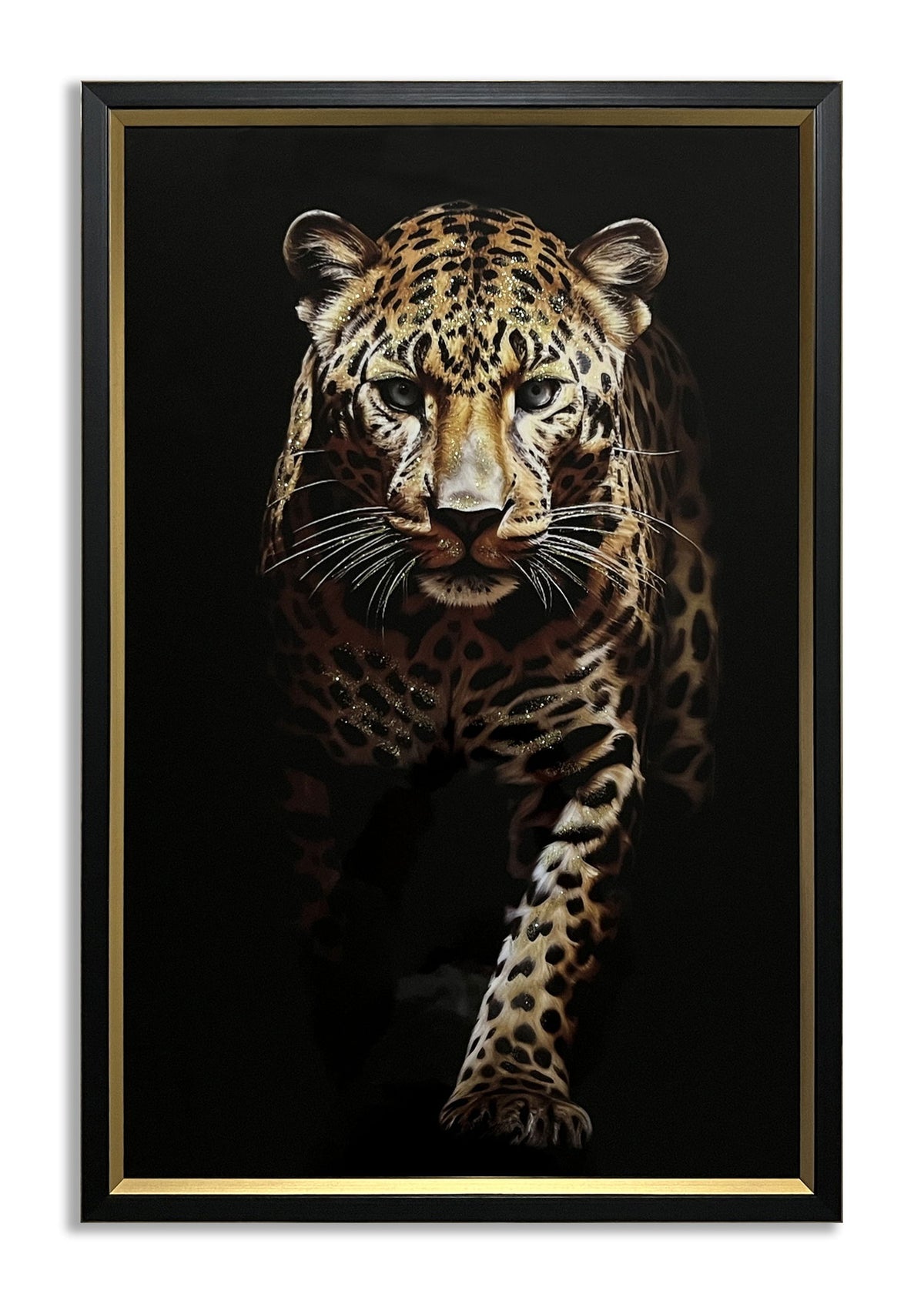 Golden Stalk - 24" x 36" Framed Wall Art - Black