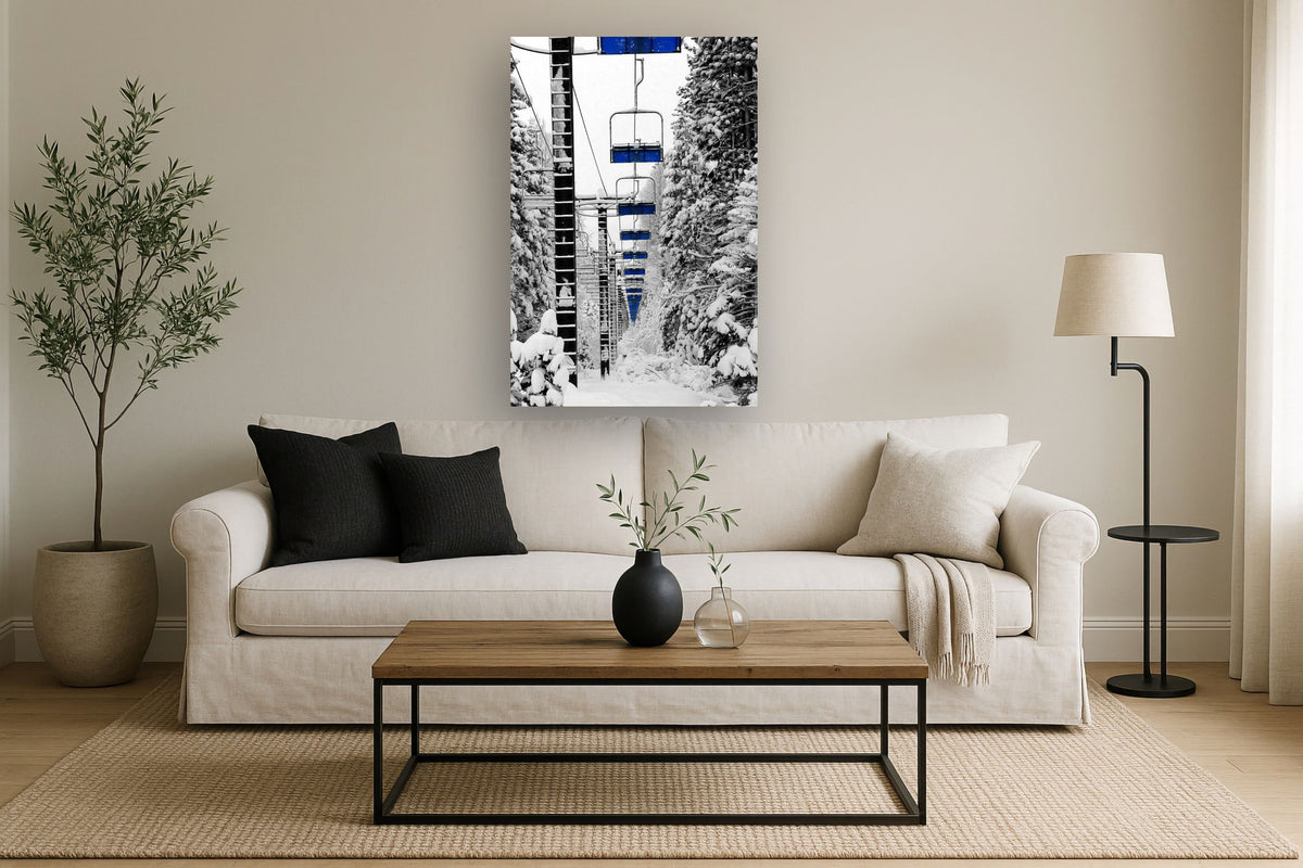 Tempered Glass With Foil - Ski Lift - Gray