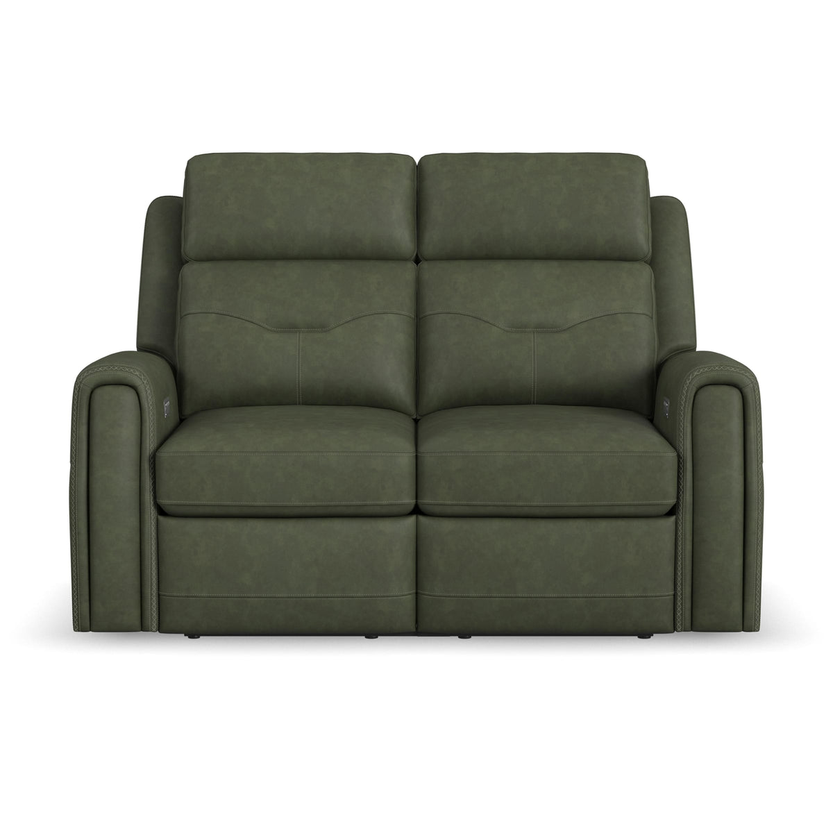 Flexsteel Felix Power Reclining Loveseat with Power Headrest, Lumbar, Heat & Massage
