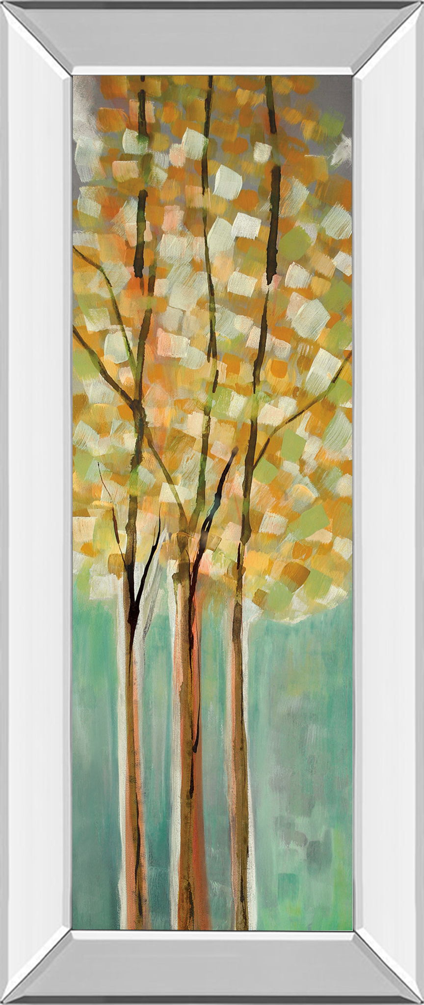 Shandalee Woods Il By Susan Jill - Mirror Framed Print Wall Art - Light Brown