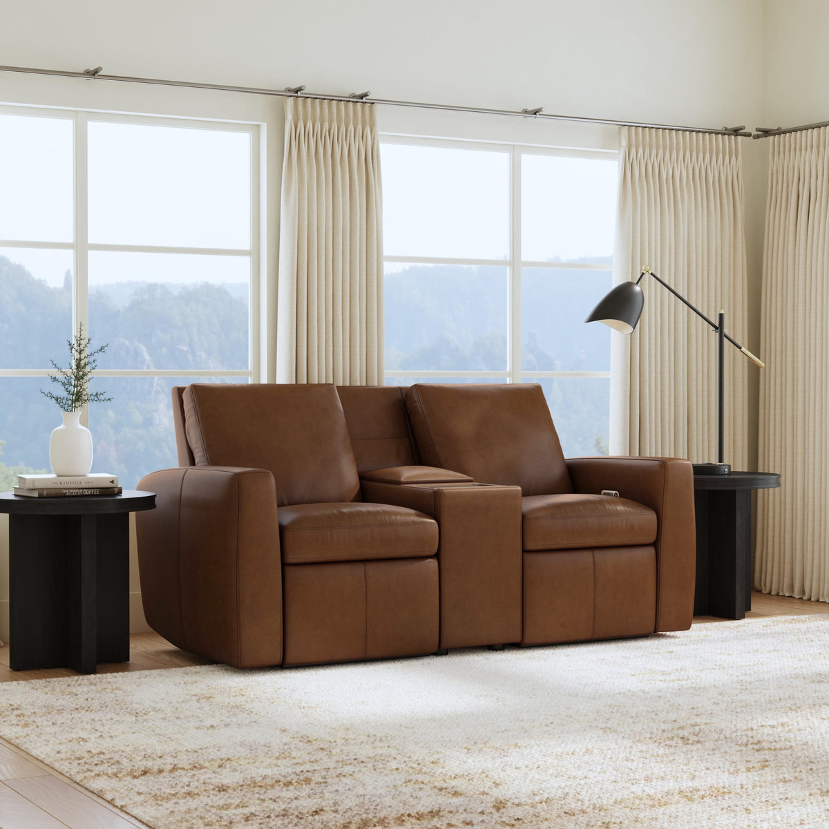 Flexsteel Aria Power Reclining Loveseat with Console