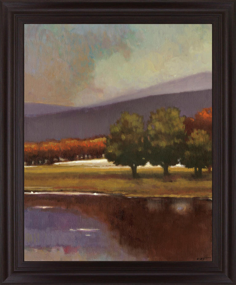 Woodland Reflections - 28" x 34" Framed Wall Art - Dark Brown