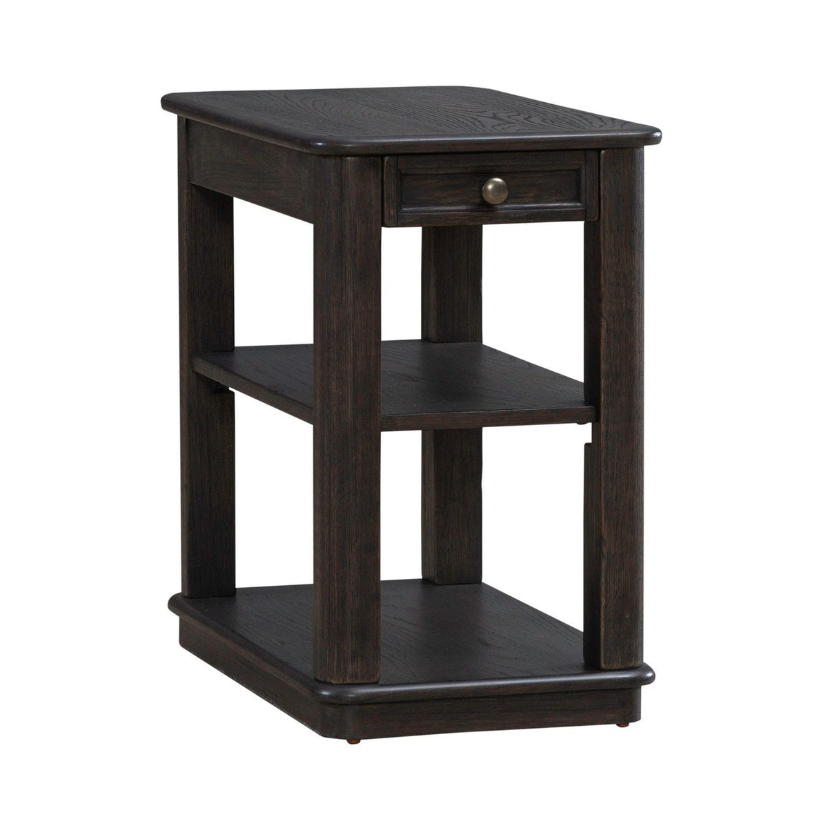 Wallace - Chair Side Table - Aged Oak