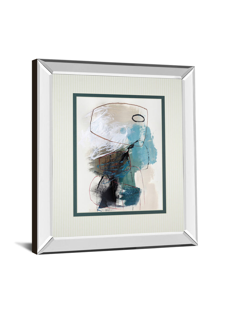 In The Middle I By Barnes Mirrored Frame - Beige