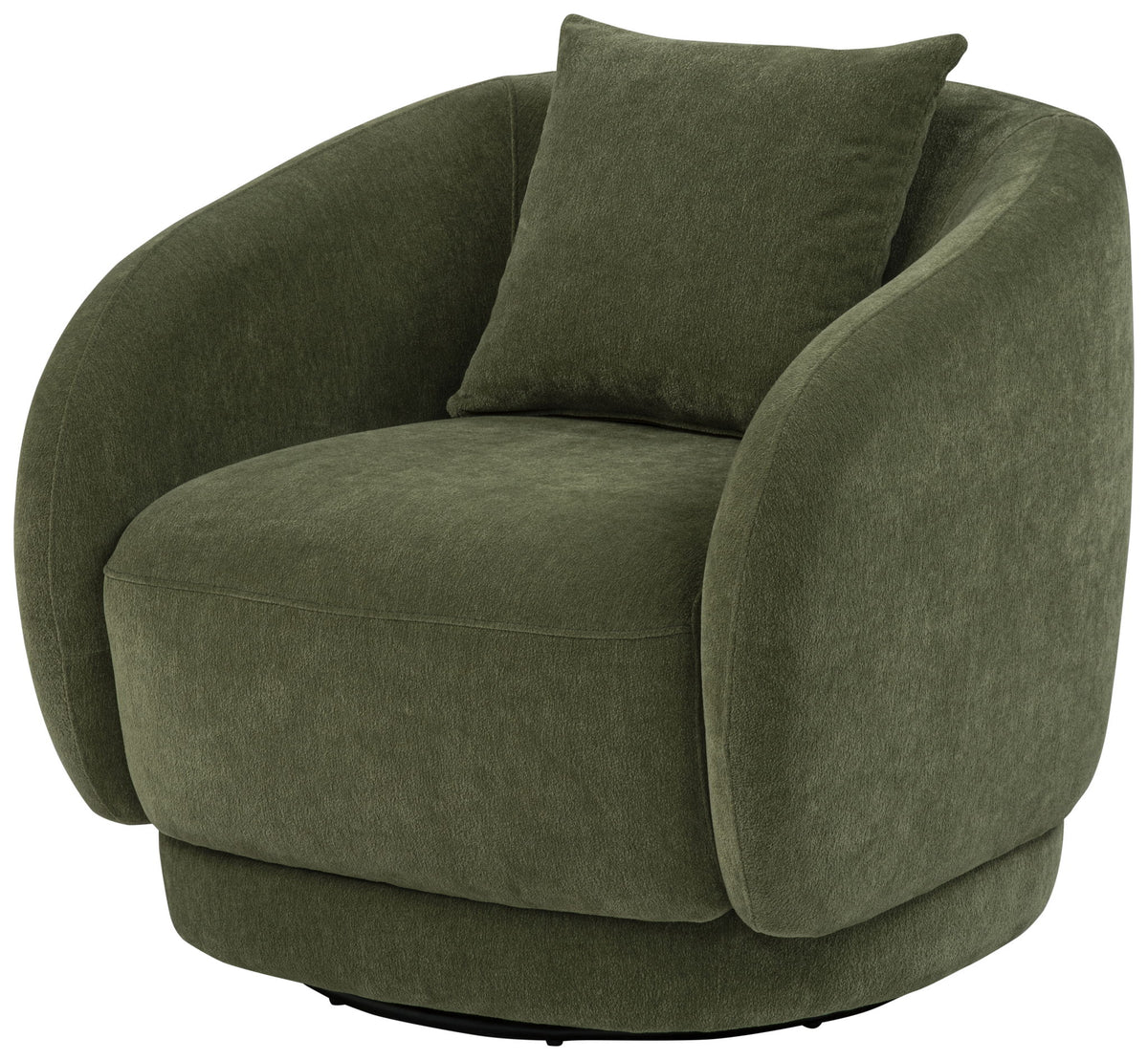 Arnaud Chenille Upholstered Swivel Accent Chair Green