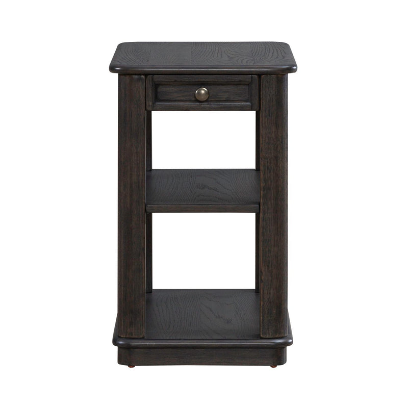 Wallace - Chair Side Table - Aged Oak