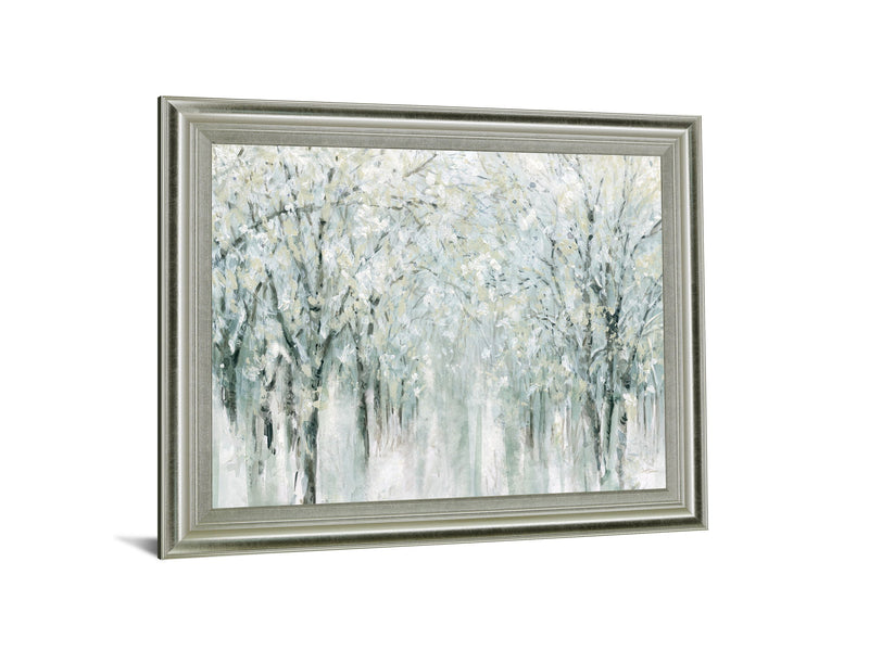 Frosted Grove - 28" x 34" Framed Wall Art - Gray