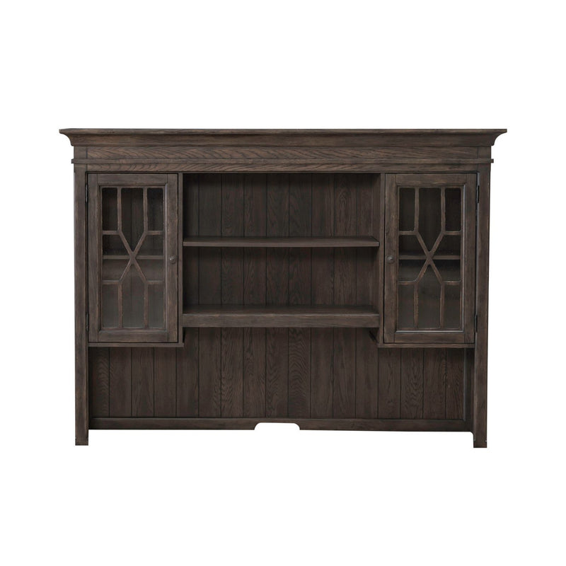Paradise Valley - Executive Credenza Hutch - Saddle Brown