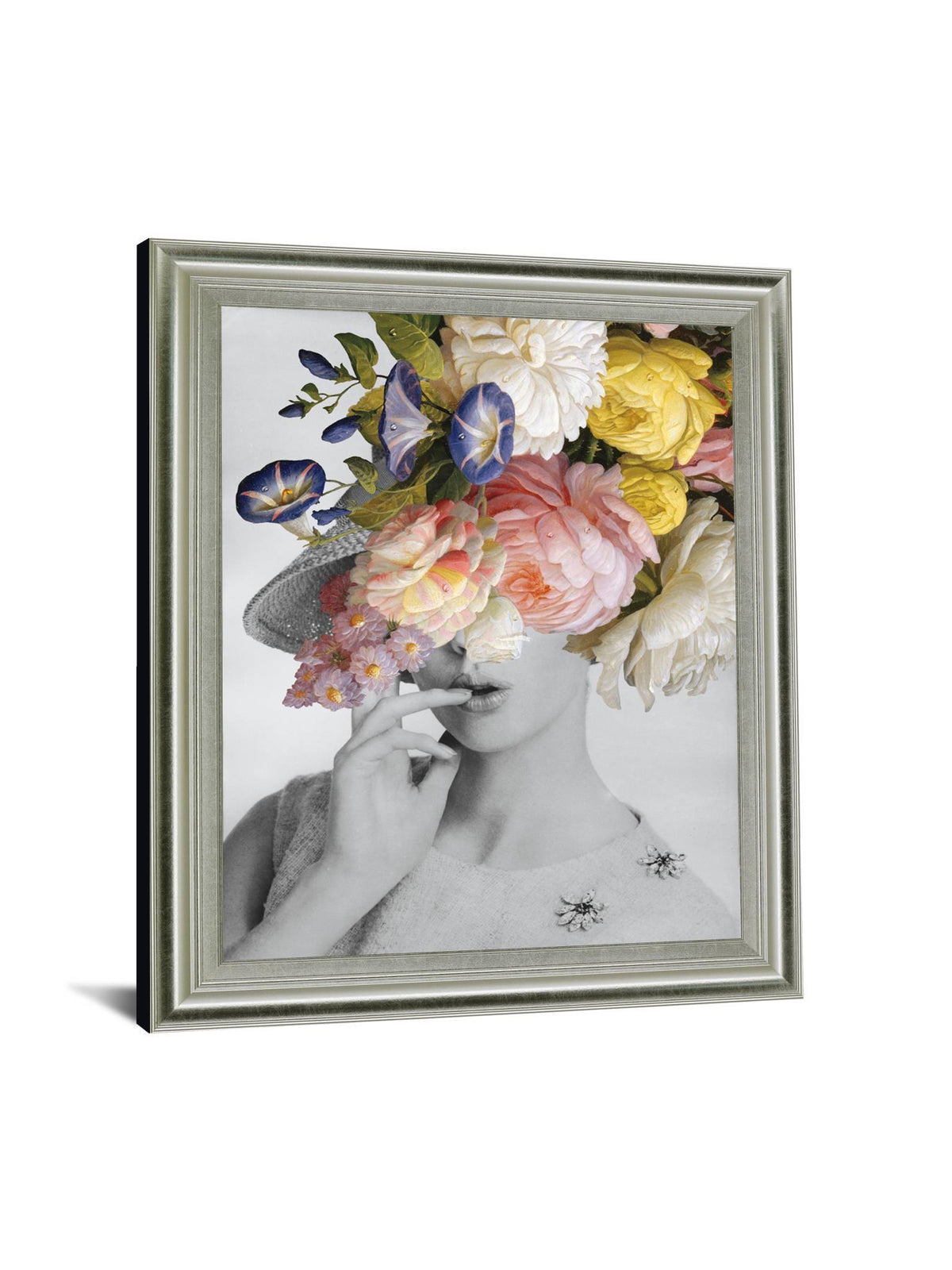 Bloom Veil - 28" x 34" Framed Wall Art - Gray
