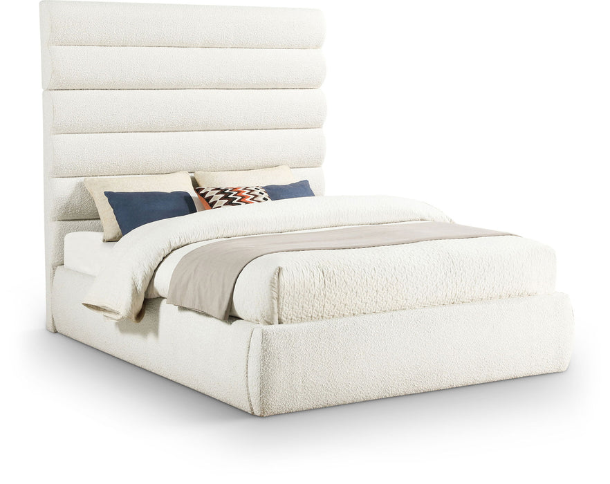 Adam - Boucle Fabric Bed With 70.5" Headboard