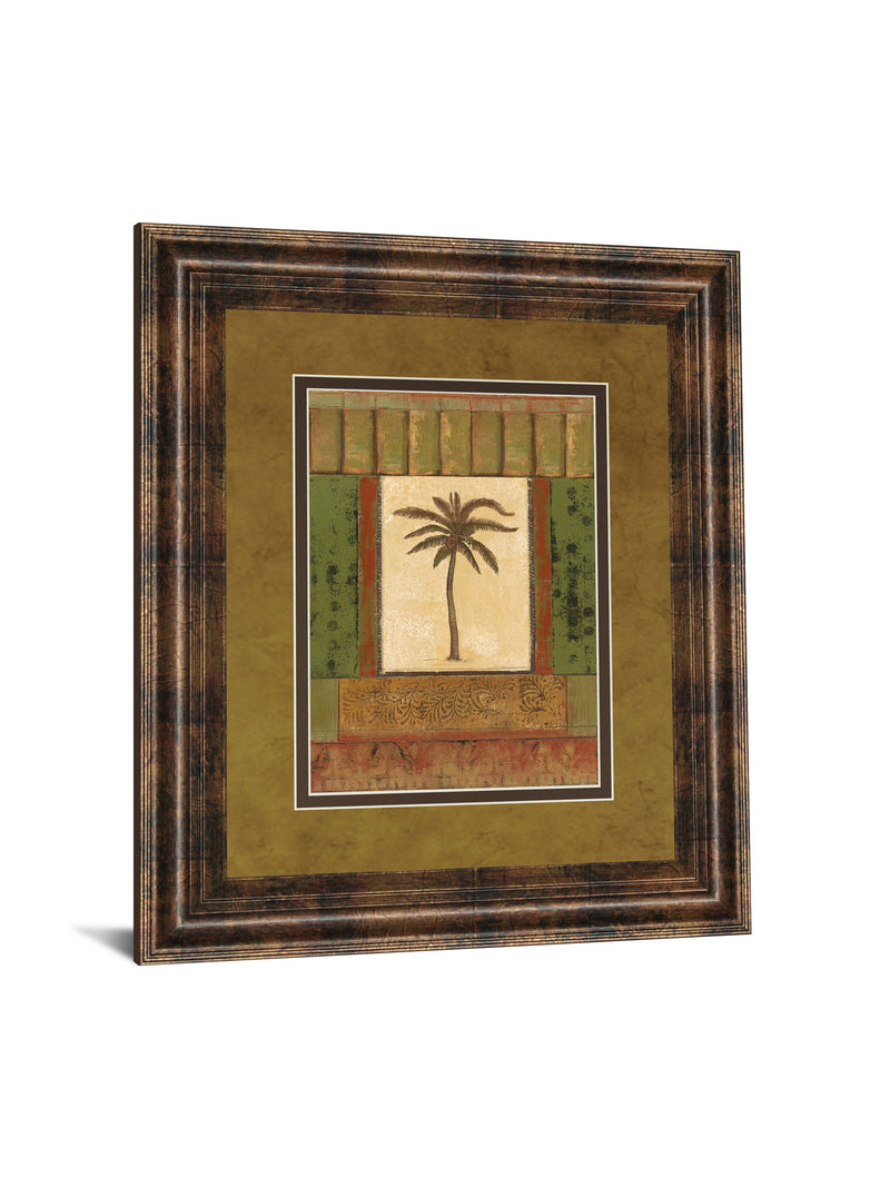 Classic Palm I By Rebecca Burton - Framed Print Wall Art - Light Brown