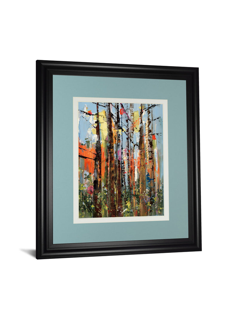 Eclectic Forest By Rebecca Meyers - Framed Print Wall Art - Light Blue