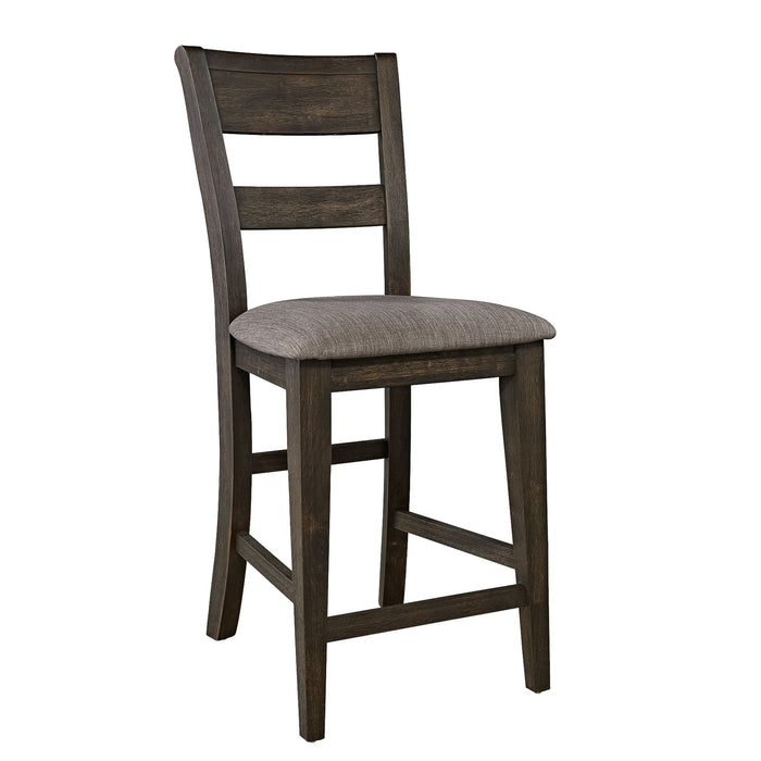 Double Bridge - Splat Back Counter Chair - Dark Brown