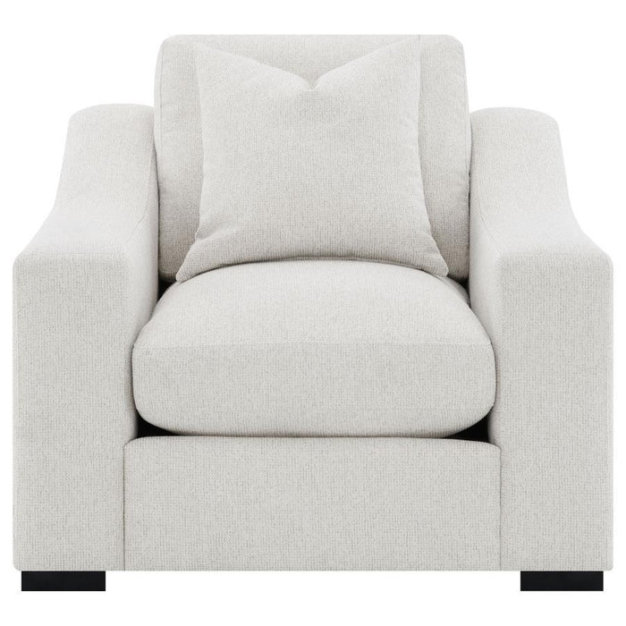 Ashlyn - Fabric Upholstered Track Arm Accent Chair - Sand