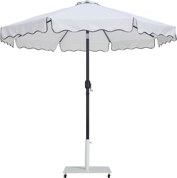 Amalfi - Aluminum Patio Umbrella - White Base / Black Pole