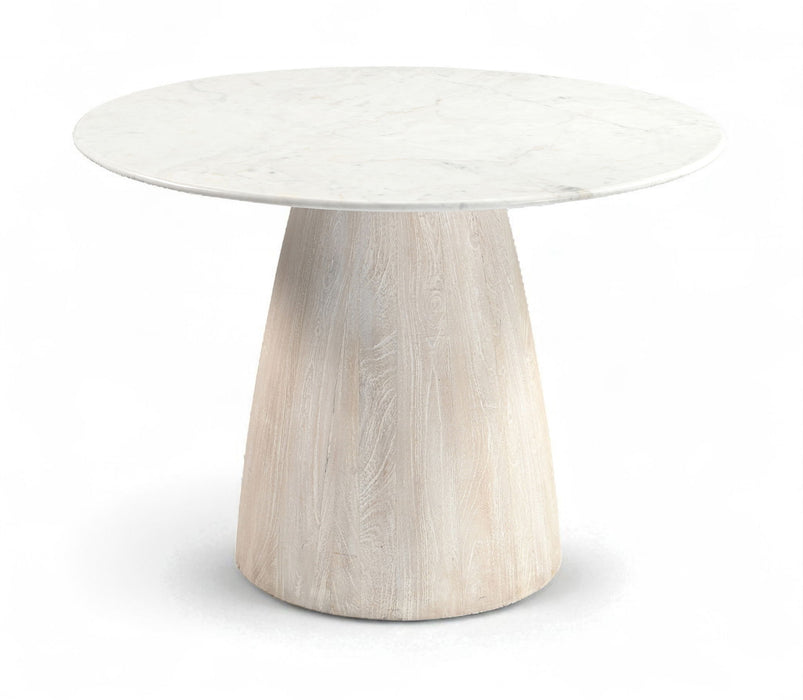 Liona - 42" Marble And Mango Wood Dining Table
