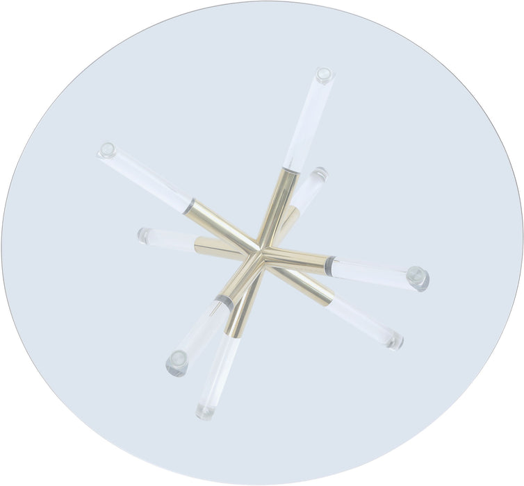 Mercury - Glass Dining Table - Pearl Silver