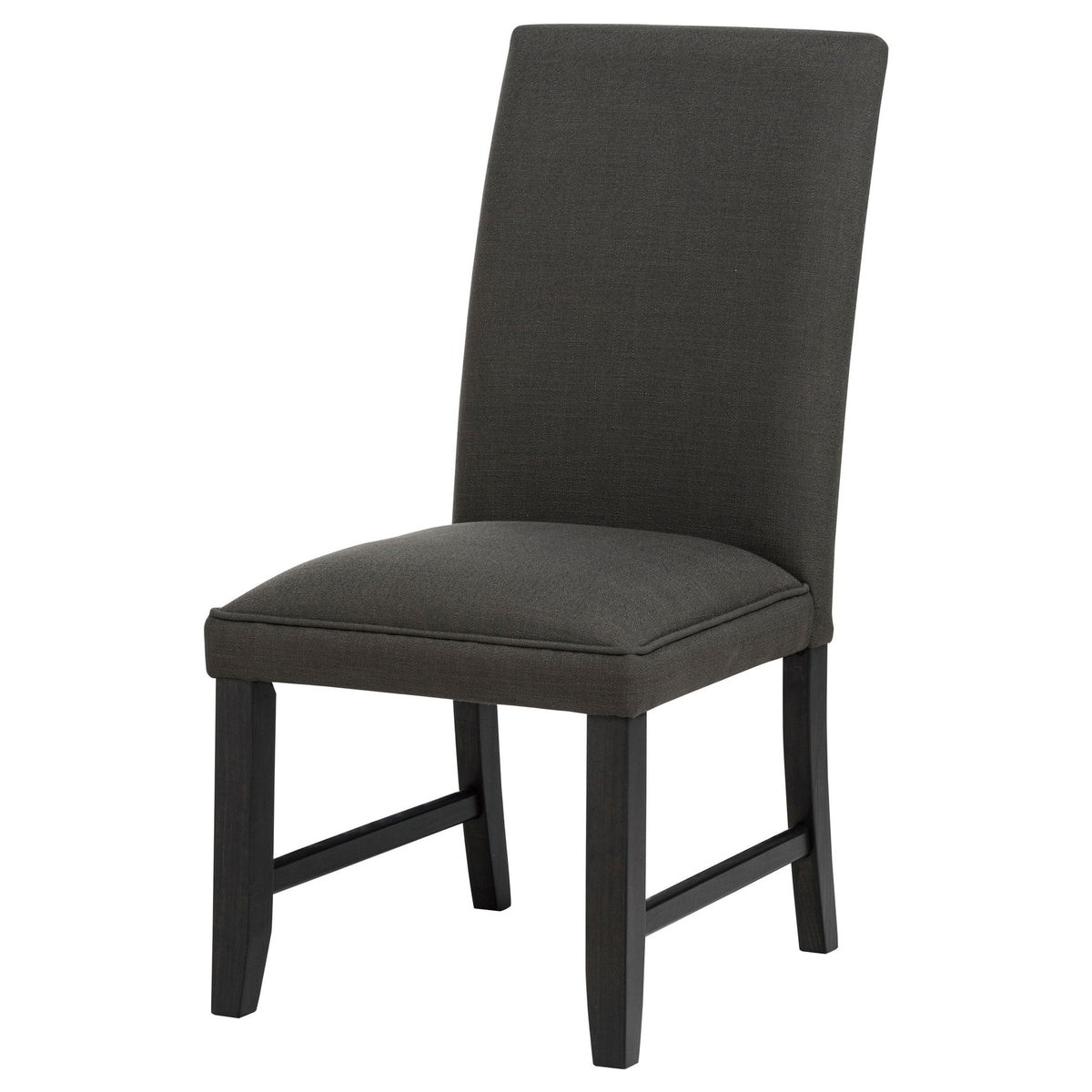 Berning Fabric Upholstered Parson Side Chair Charcoal Grey (Set of 2)