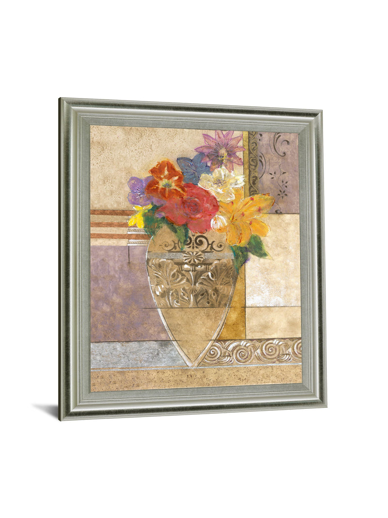 Radiant Bouquet - 28" x 34" Framed Wall Art - Yellow