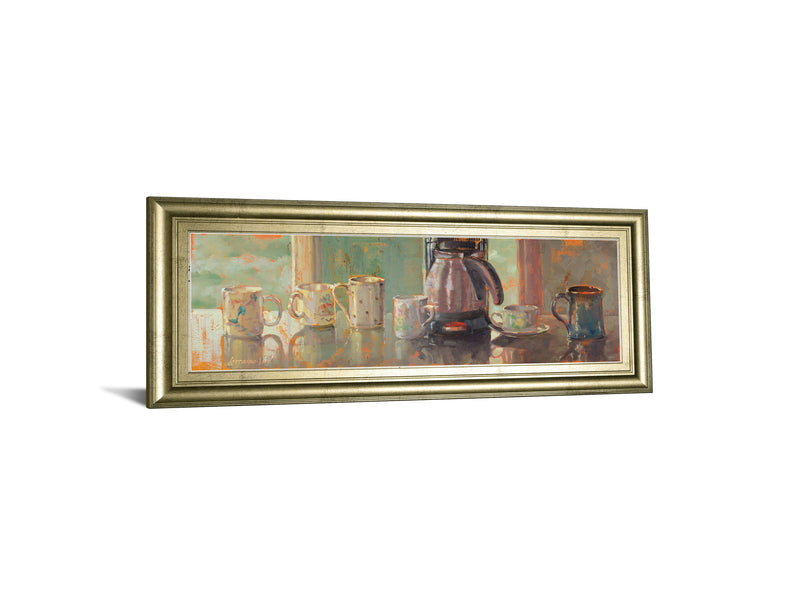 Gathering I By Lorraine Vail - Framed Print Wall Art - Light Brown