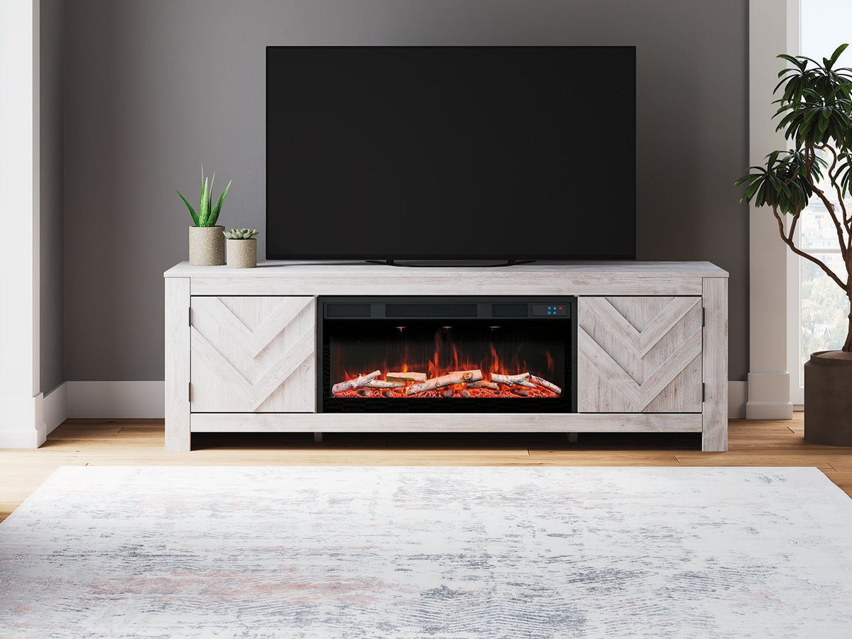 Cayboni - LG TV Stand With Fireplace Option