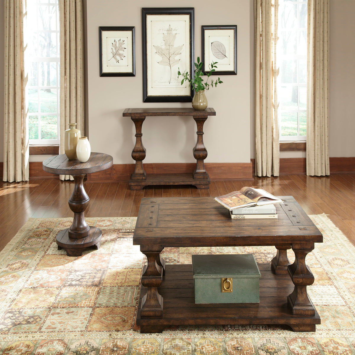 Sedona - 3 Piece Table Set (1 Cocktail 2 End Tables) - Kona Brown