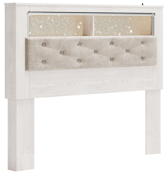 Altyra Queen Upholstered Bookcase Headboard