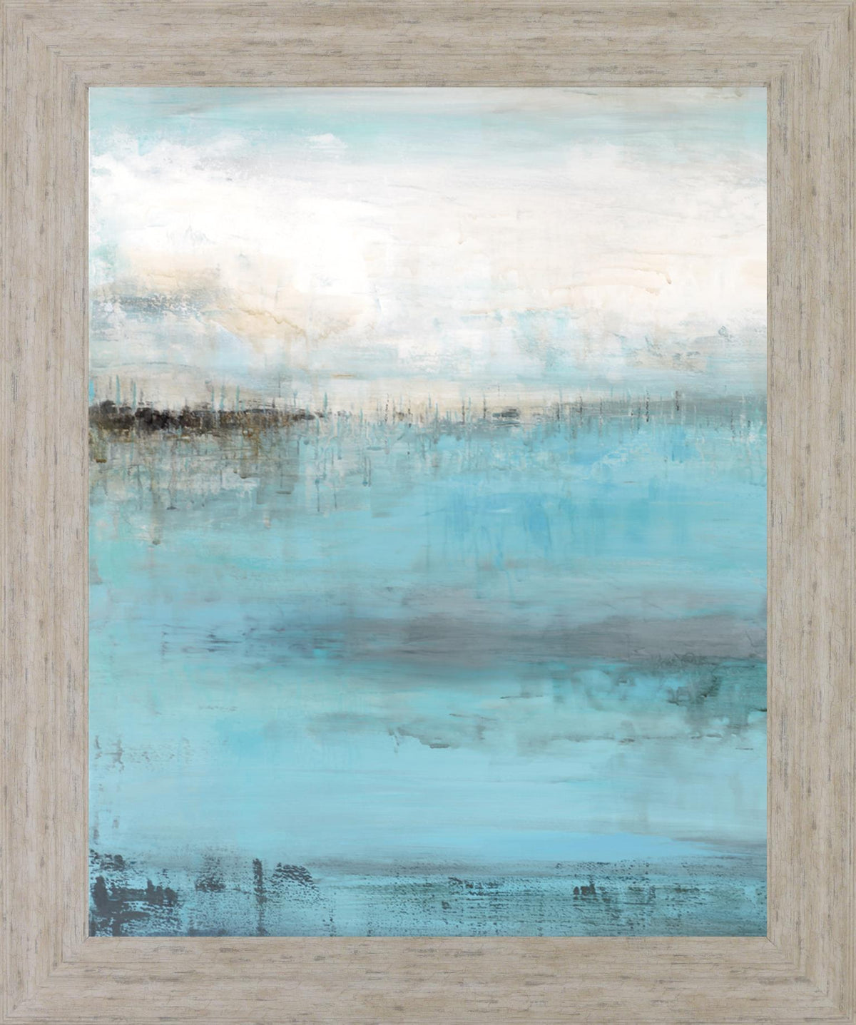 Azure Refuge - 28" x 34" Framed Wall Art - Light Blue