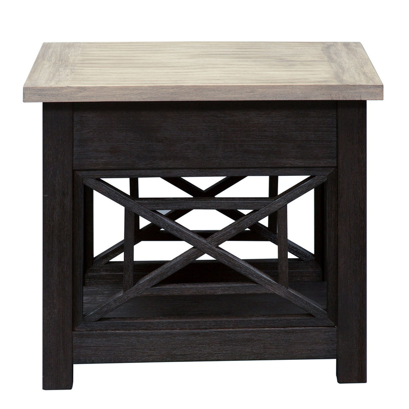 Heatherbrook - Drawer End Table - Black