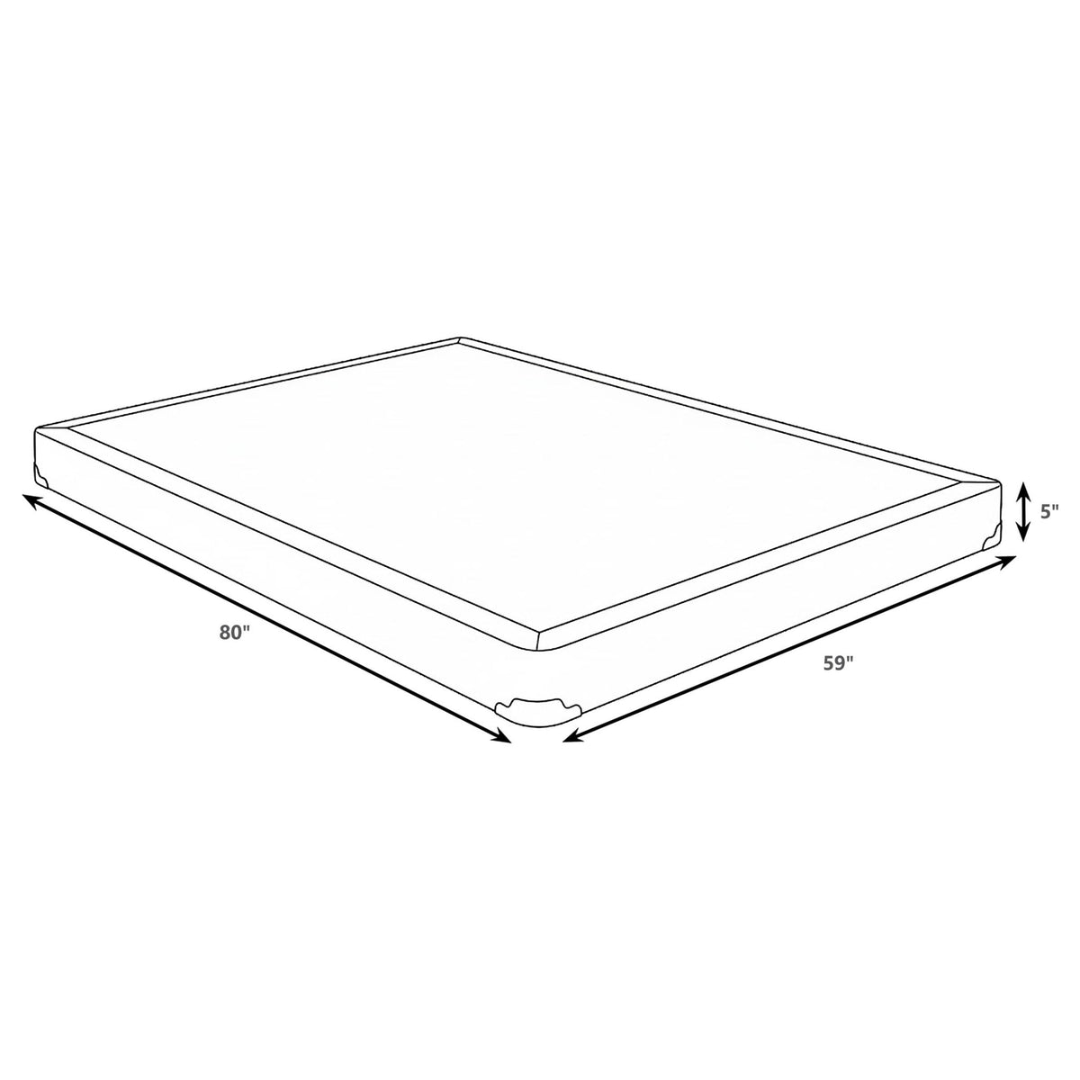 Mercer 5-inch Queen Low Profile Box Spring Foundation