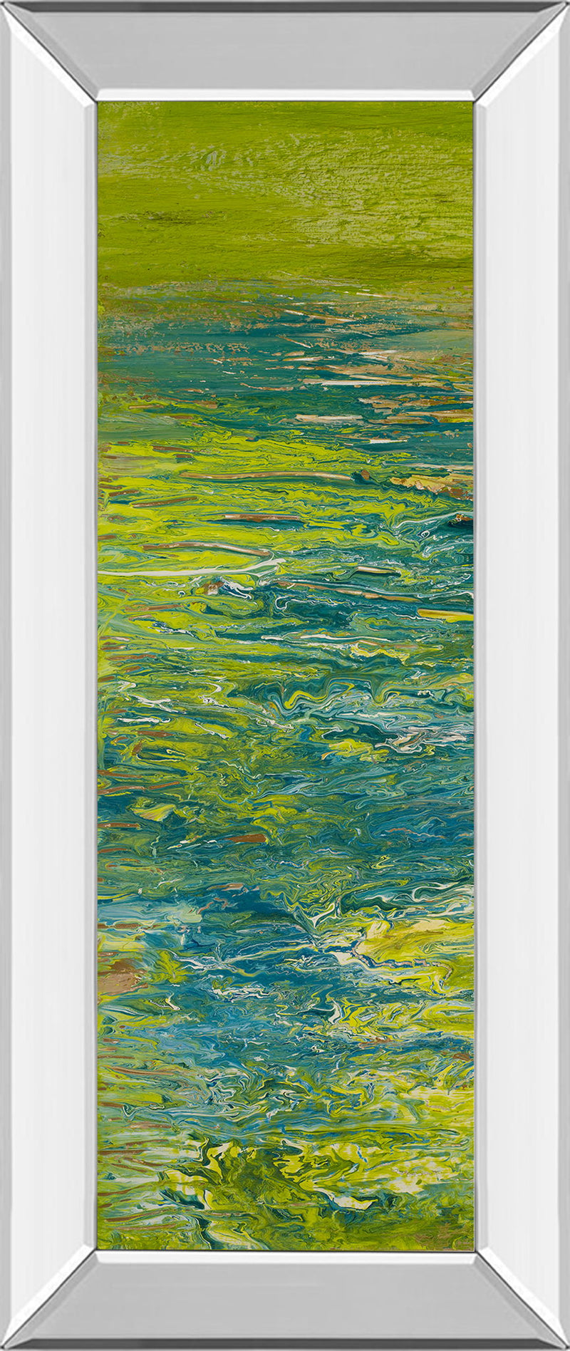 The Lake Il By Roberto Gonzalez - Mirror Framed Print Wall Art - Green