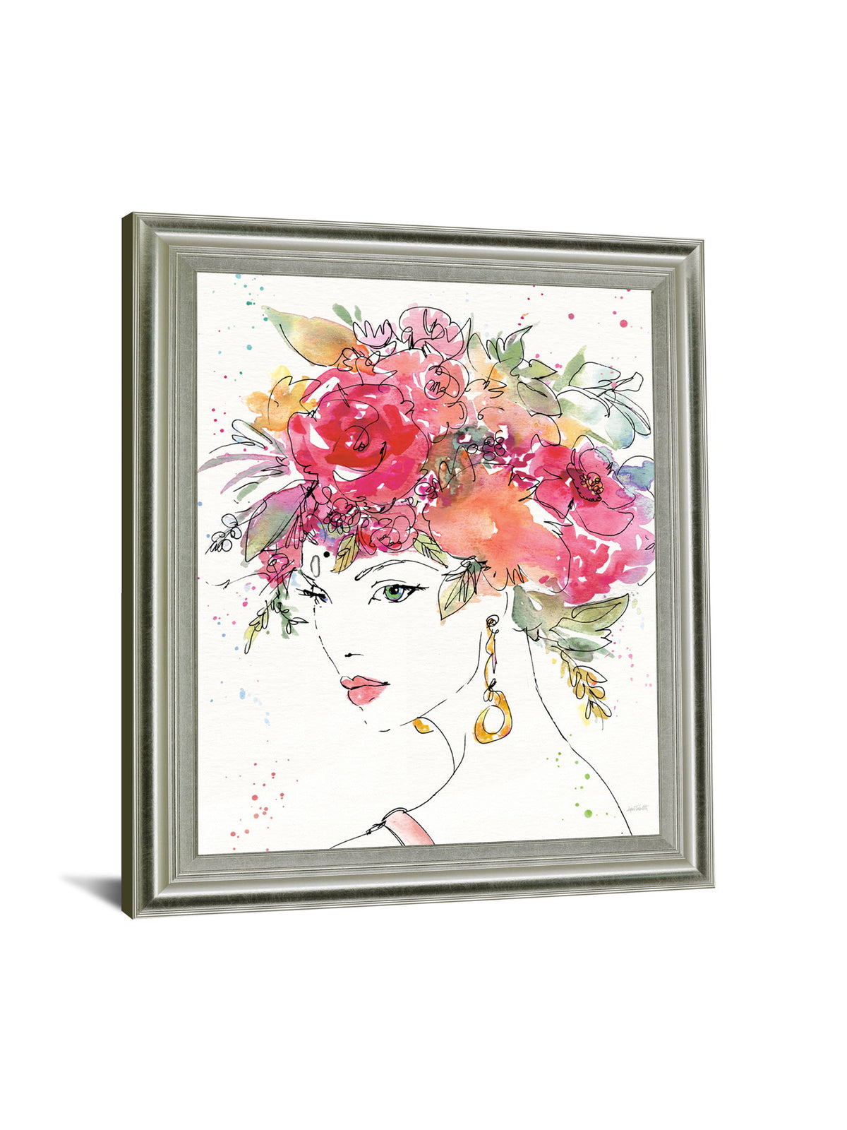 Blossom Muse - 28" x 34" Framed Wall Art - Pink
