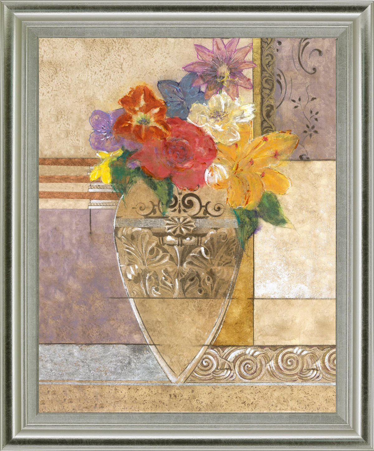 Radiant Bouquet - 28" x 34" Framed Wall Art - Yellow
