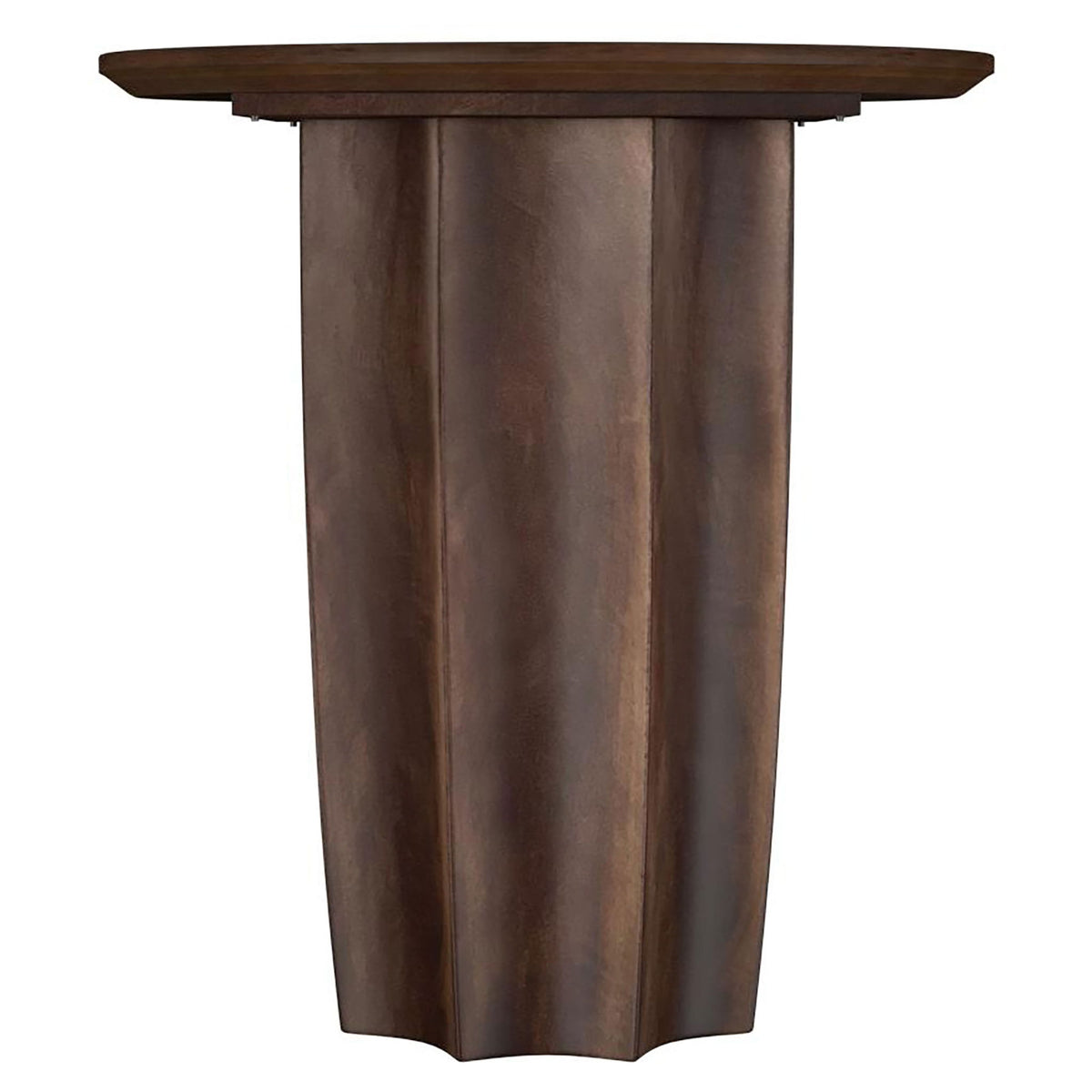 Cayenne Solid Mango Wood Accent Side End Table Walnut