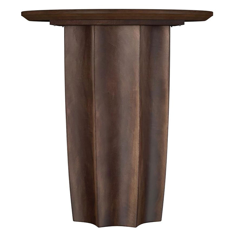Cayenne Solid Mango Wood Accent Side End Table Walnut