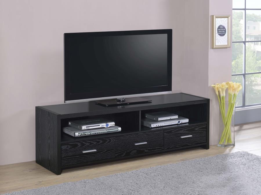 Alton 3-drawer Engineered Wood 61-inch TV Stand Black Oak Default Title