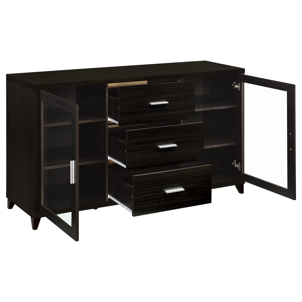Lewes 2-door Engineered Wood 60-inch TV Stand Cappuccino