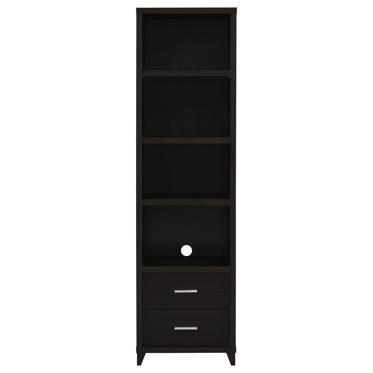 Lewes 4-shelf Engineered Wood Media Tower Cappuccino
