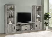 Burke 3-piece 59-inch TV Entertainment Center Grey Driftwood Default Title