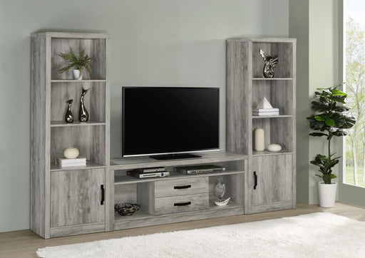 Burke 3-piece 59-inch TV Entertainment Center Grey Driftwood Default Title