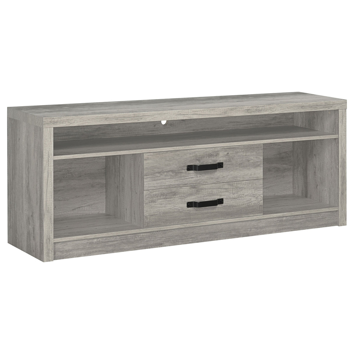 Burke 2-drawer Engineered Wood 59-inch TV Stand Grey Driftwood