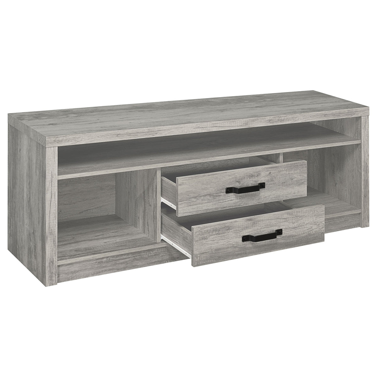 Burke 2-drawer Engineered Wood 59-inch TV Stand Grey Driftwood