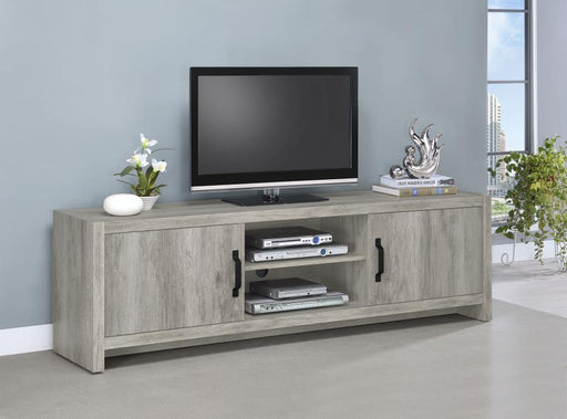Burke 2-door Engineered Wood 71-inch TV Stand Grey Driftwood Default Title
